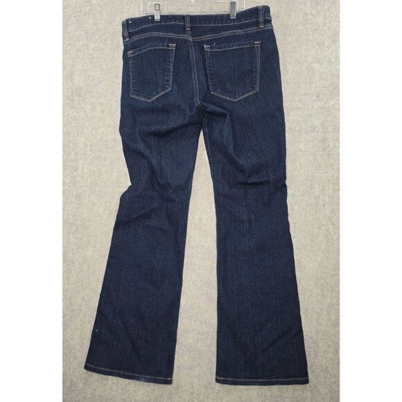 Ann Taylor Loft Women Curvy Bootcut Jeans Size 12 Mid Rise Cotton Blend - Picture 2 of 7